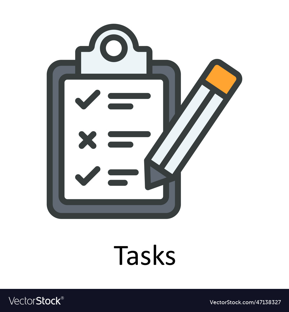 Tasks fill outline icon design