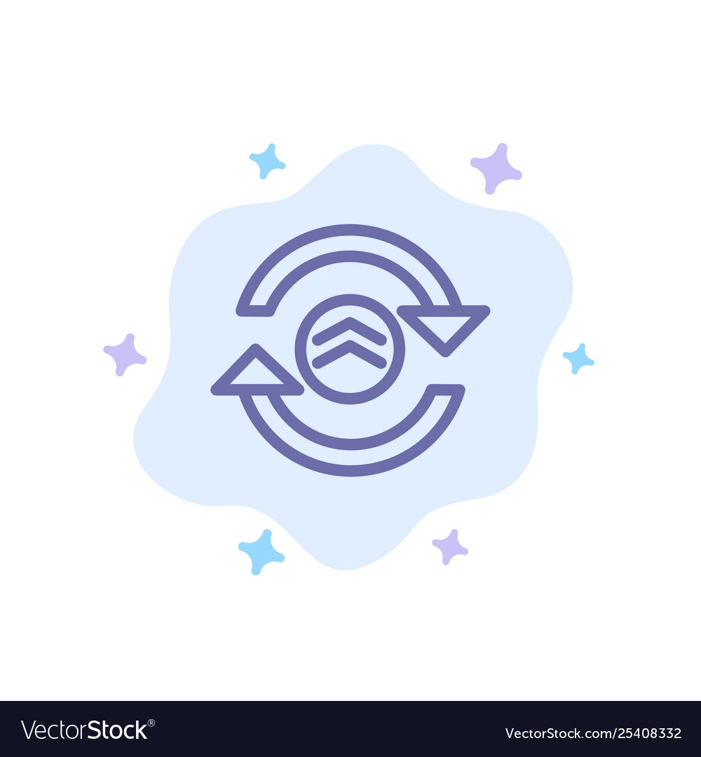 Arrow refresh reload computing blue icon vector image Arrow refresh reload computing blue icon