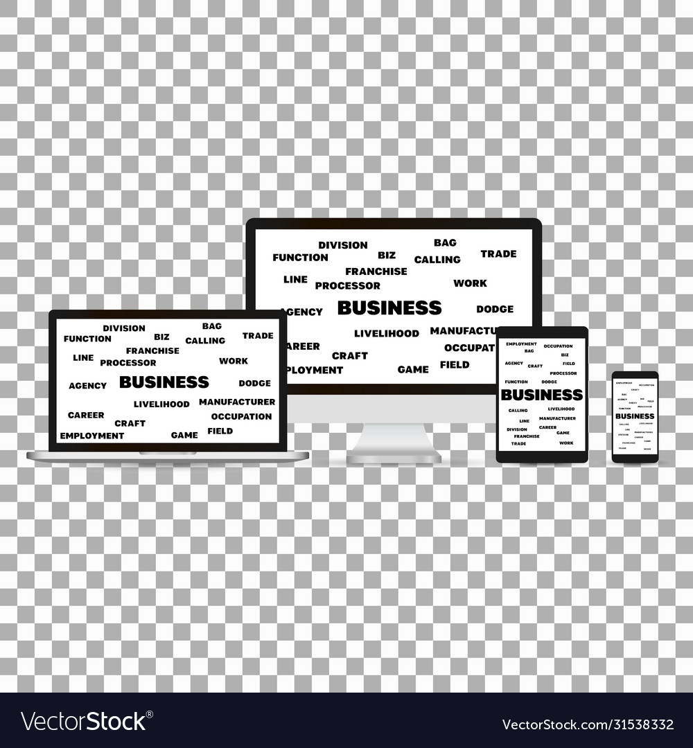 Business working on computers searching vector image Business working on computers searching
