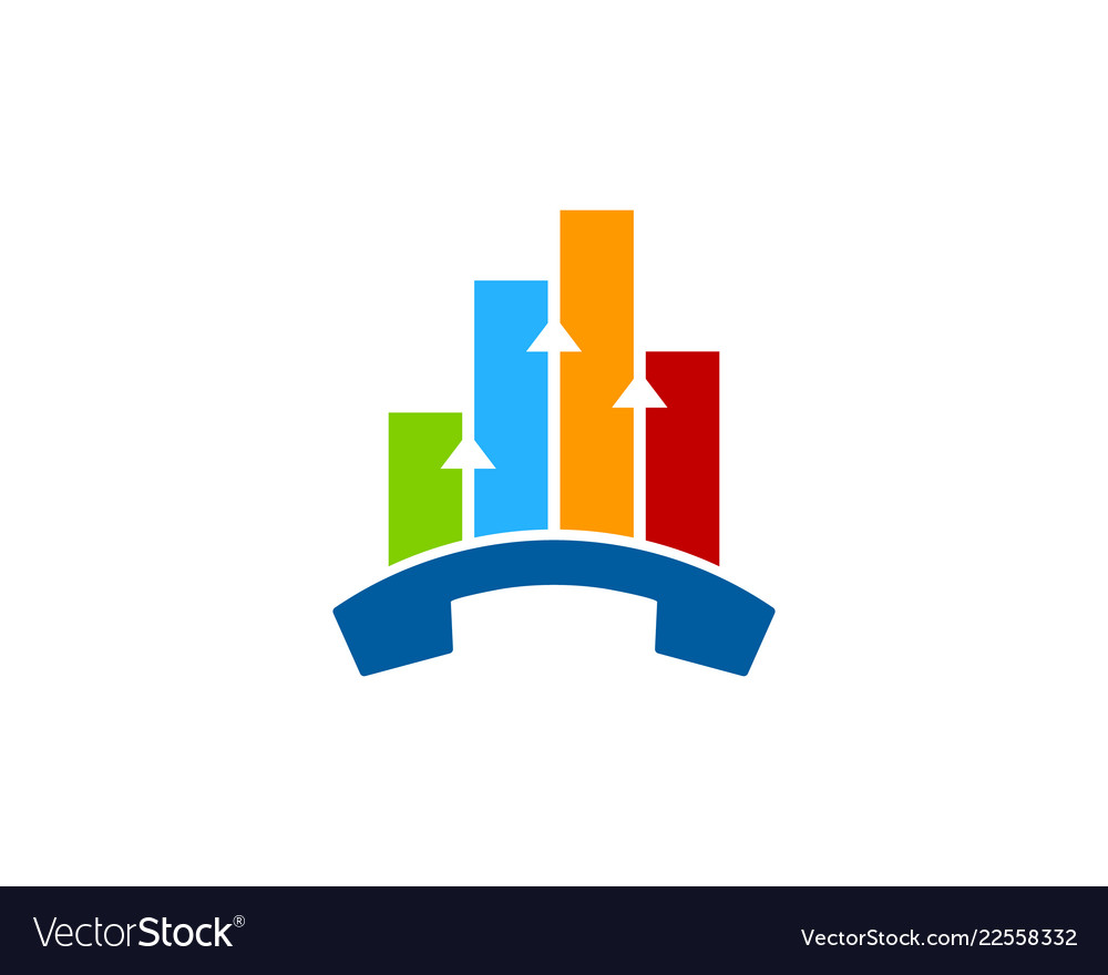 Graph call logo icon design Royalty Free Vector Image