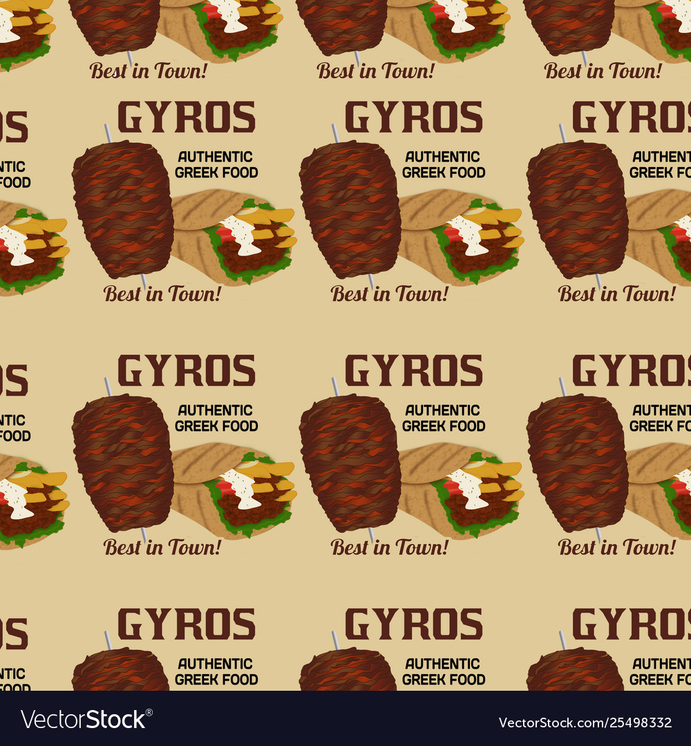 Gyros pattern texture design vector image Gyros pattern texture design