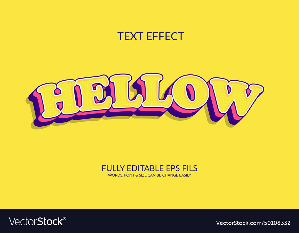 Hello 3d text effect design