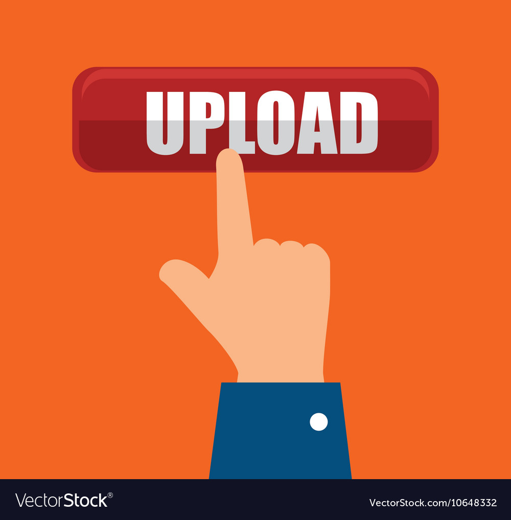 Icon upload process design isolated