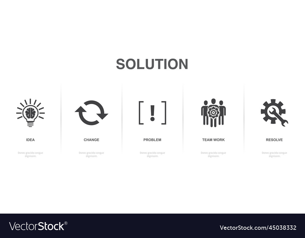 Idea change problem team work resolve icons