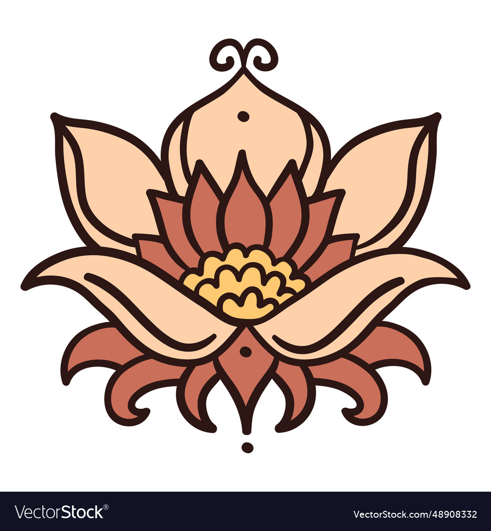 Lotus Flower Royalty Free Vector Image Vectorstock 3093