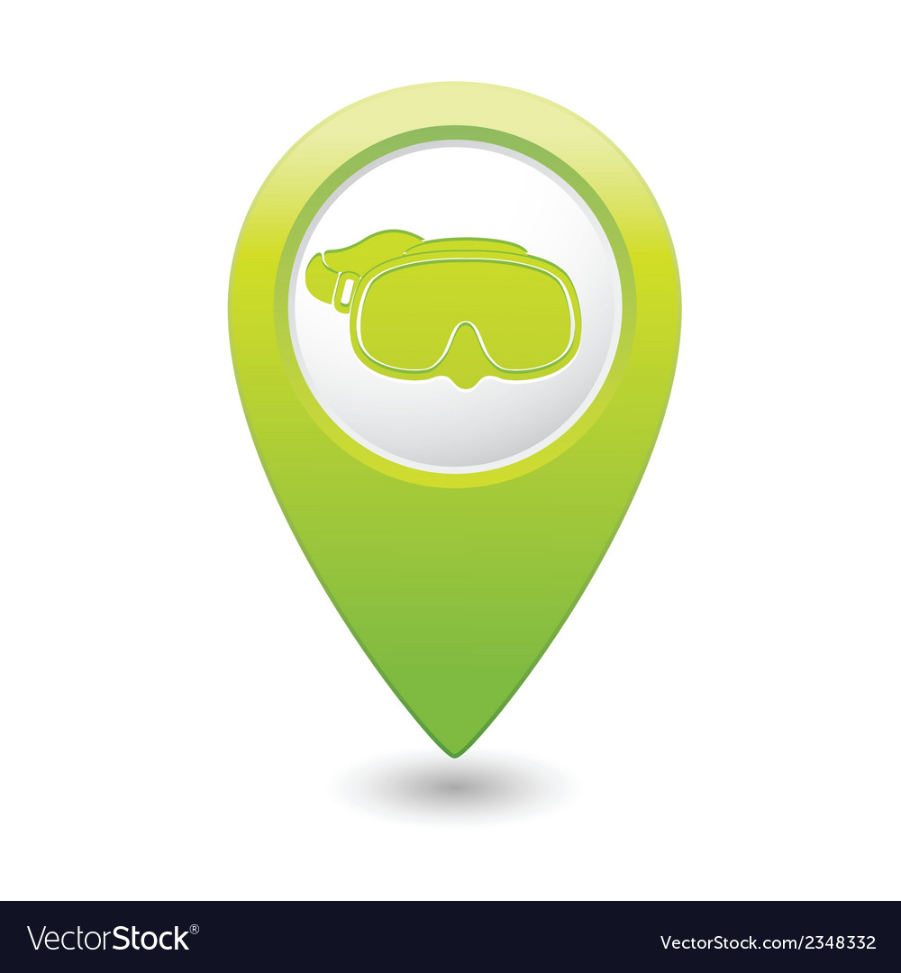 Mask symbol on green map pointer