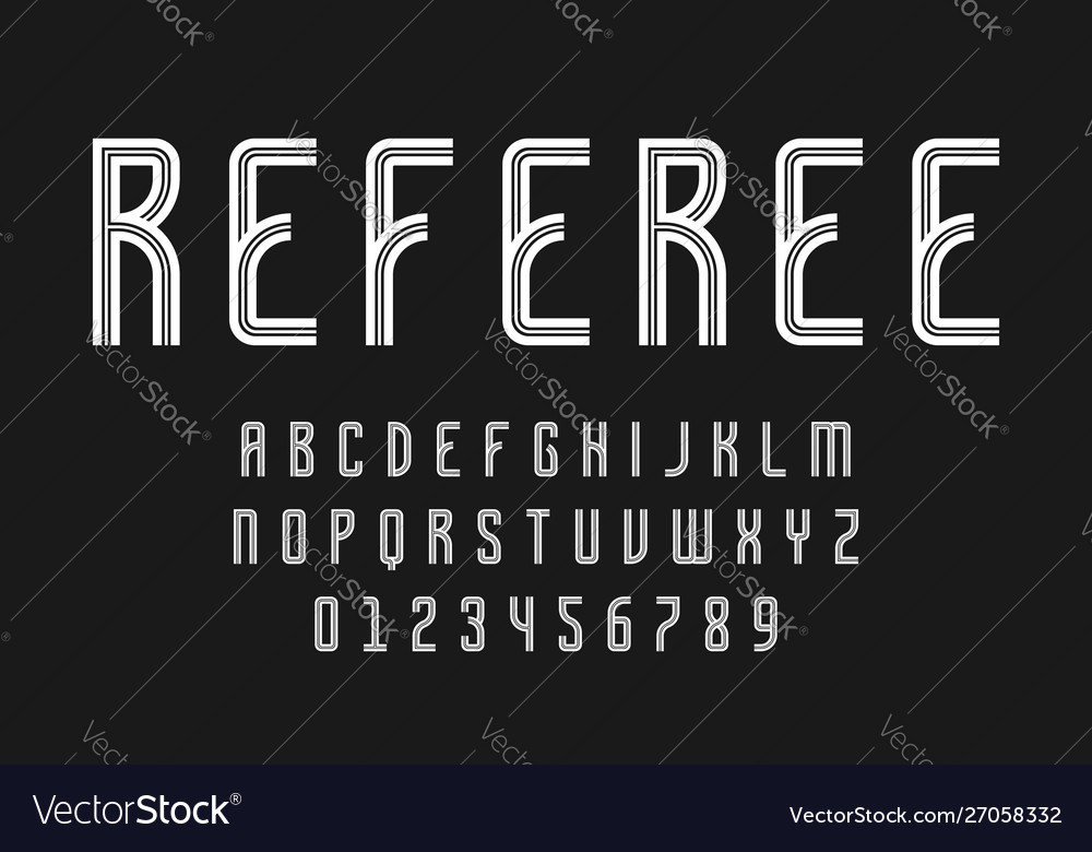 Modern Line Alphabet Set