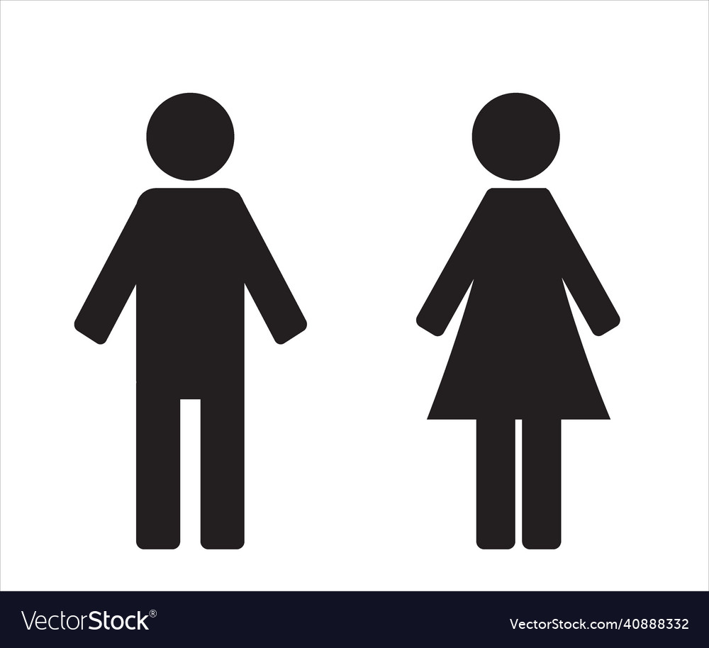 Simple man and woman sign Royalty Free Vector Image