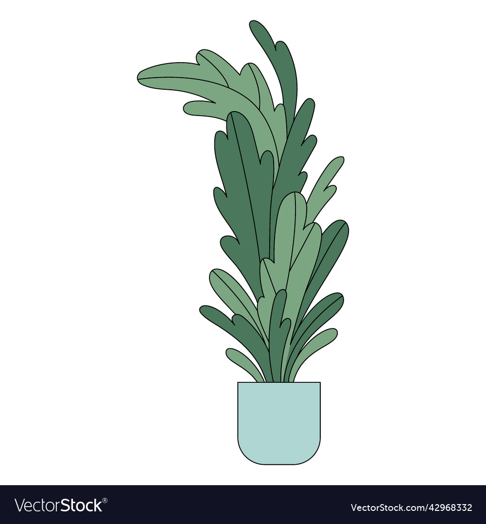 Tall houseplant flat