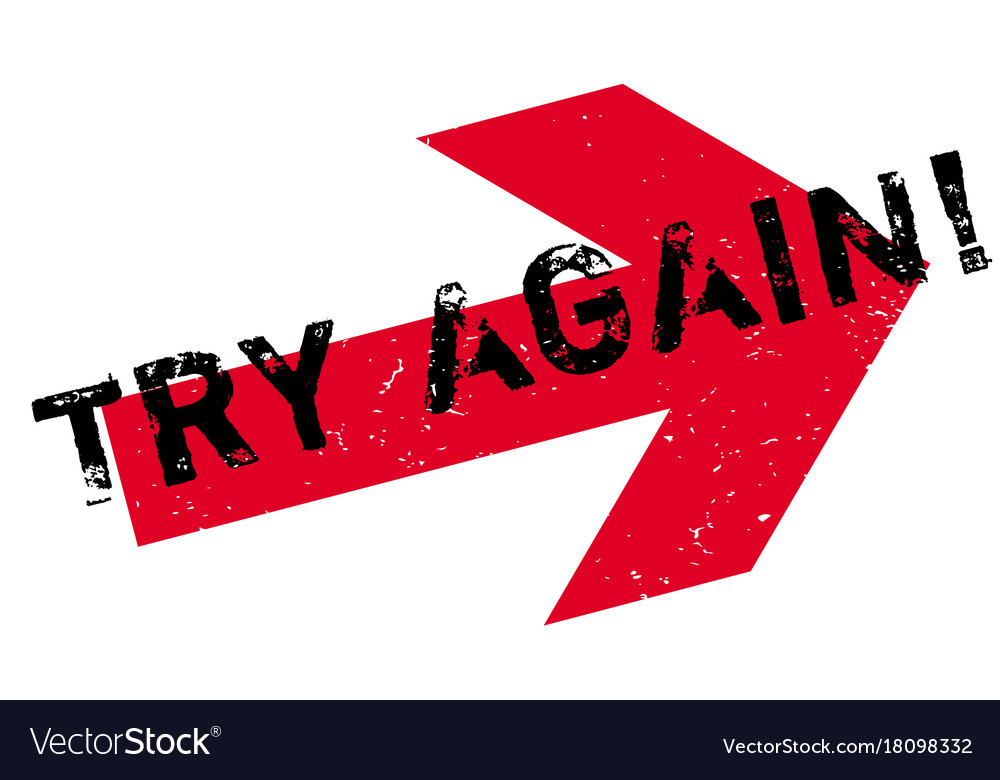 Try again rubber stamp Royalty Free Vector Image