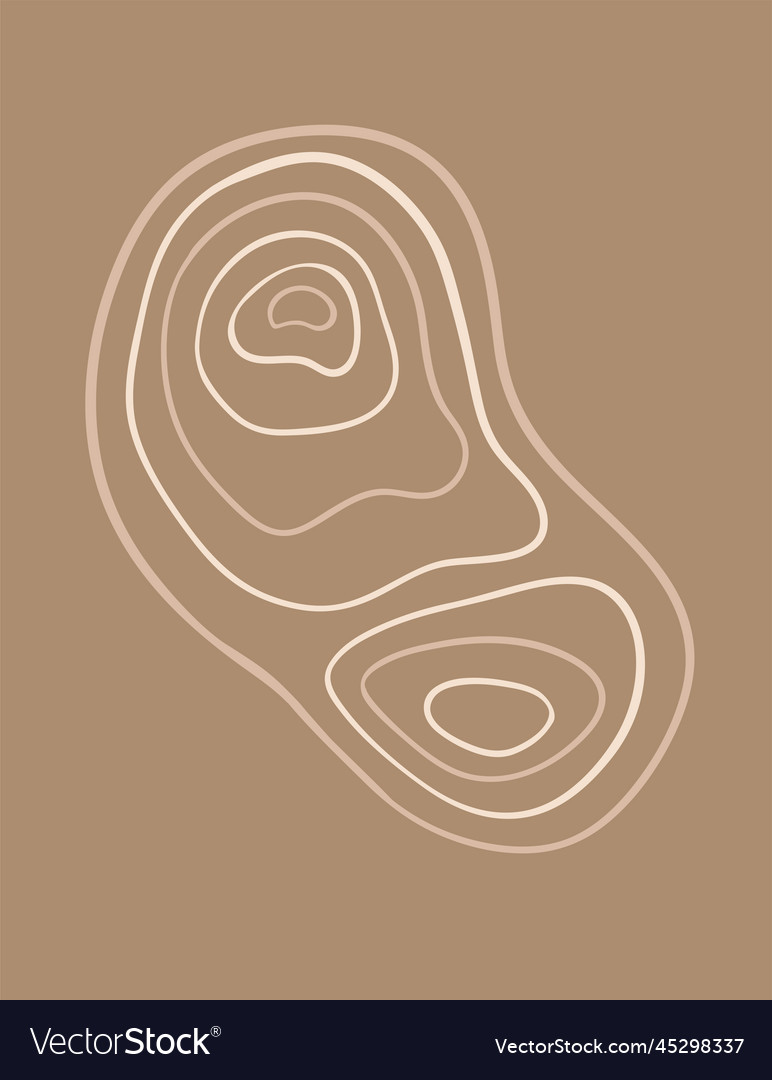 Abstract boho line blob shapes simple hand drawn vector image Abstract boho line blob shapes simple hand drawn