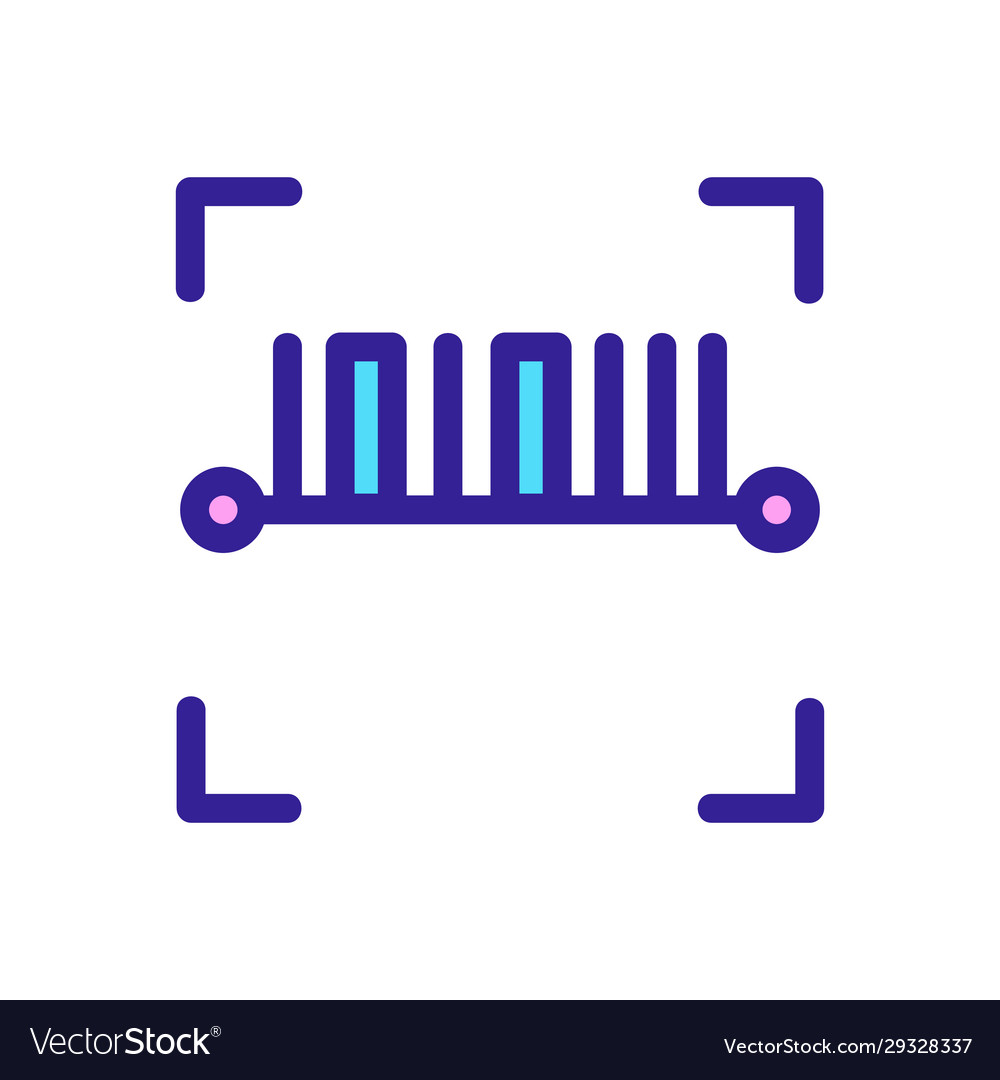Bar code is an icon isolated contour