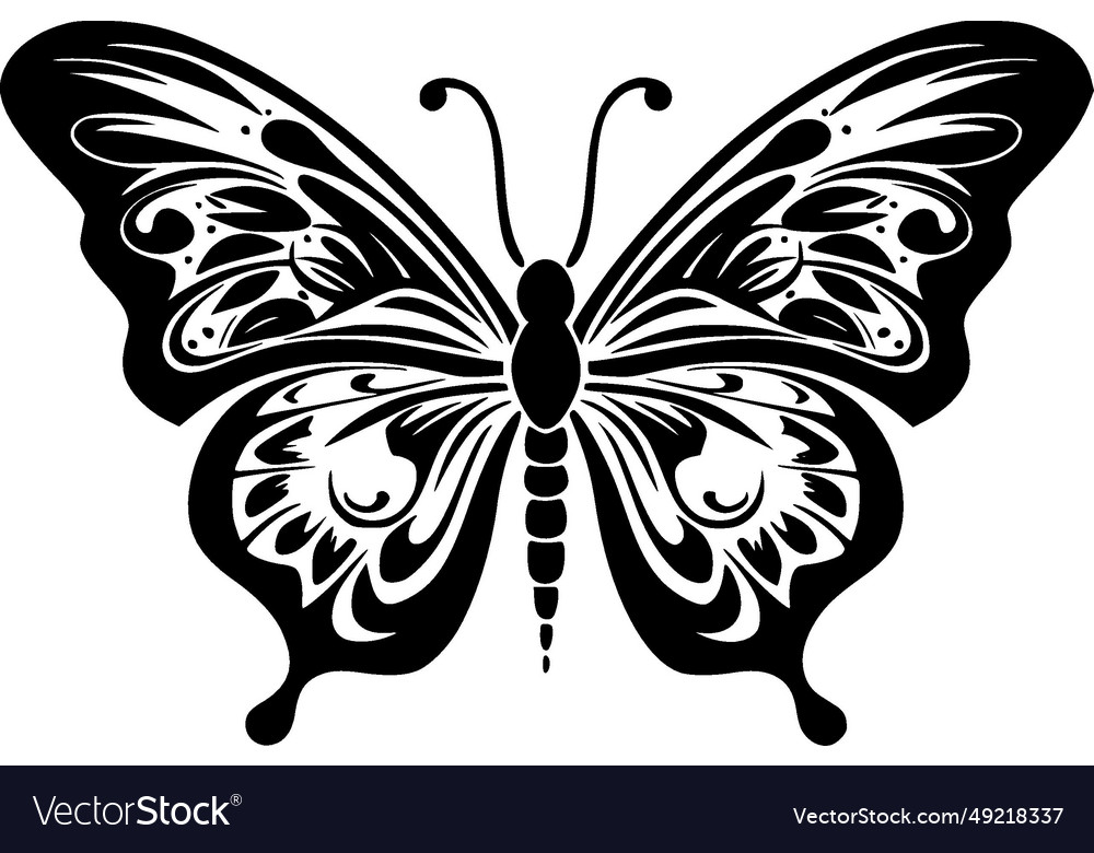 Butterfly - minimalist and simple silhouette Vector Image