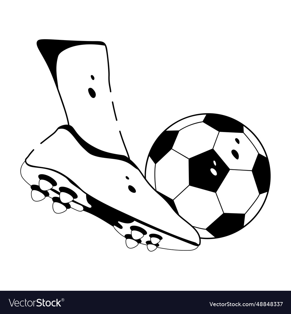 Football kick Royalty Free Vector Image - VectorStock