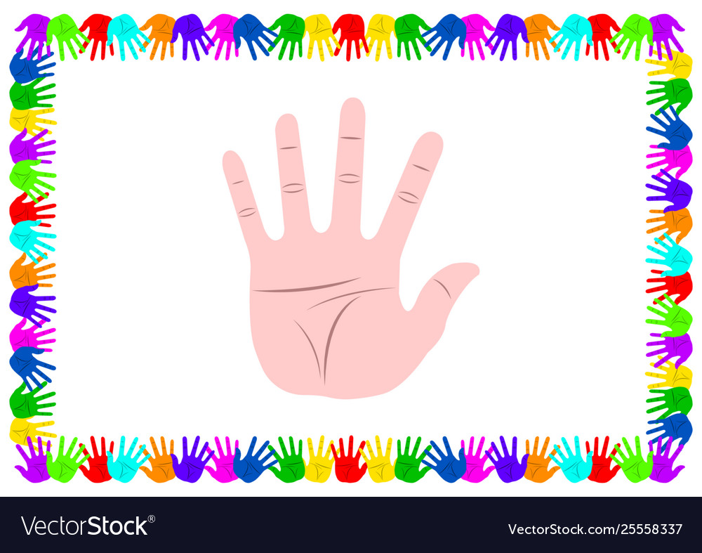 Frame color handprints