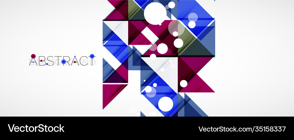 Geometric abstract background techno color Vector Image