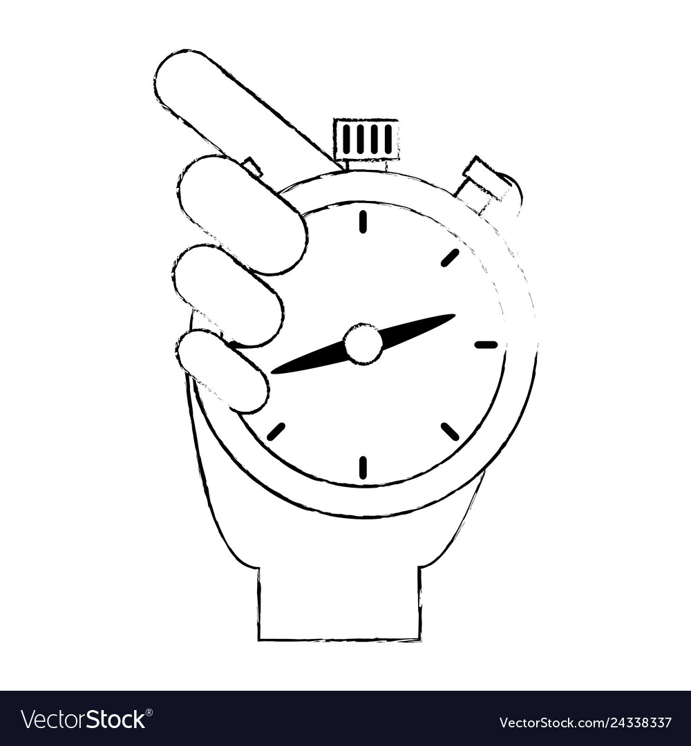 Hand with chronometer timer