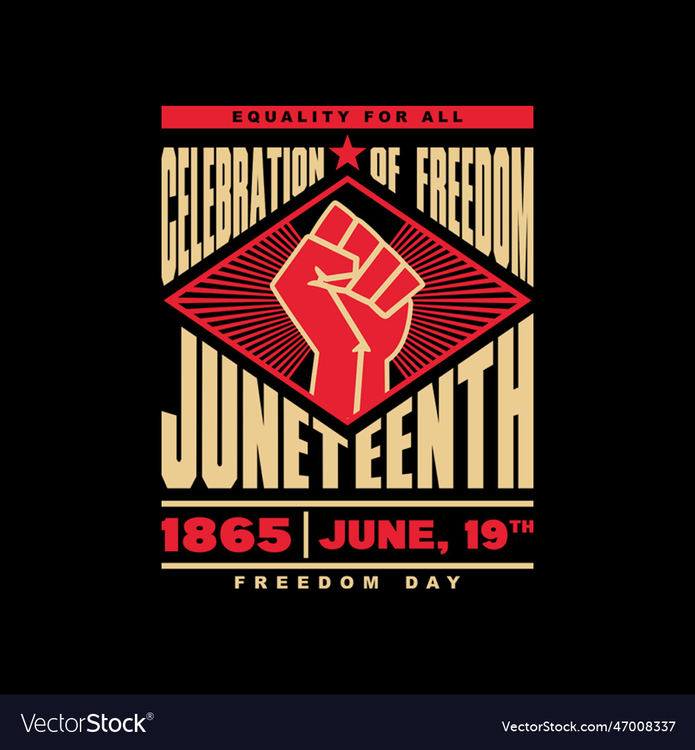 Juneteenth 18 Royalty Free Vector Image - VectorStock