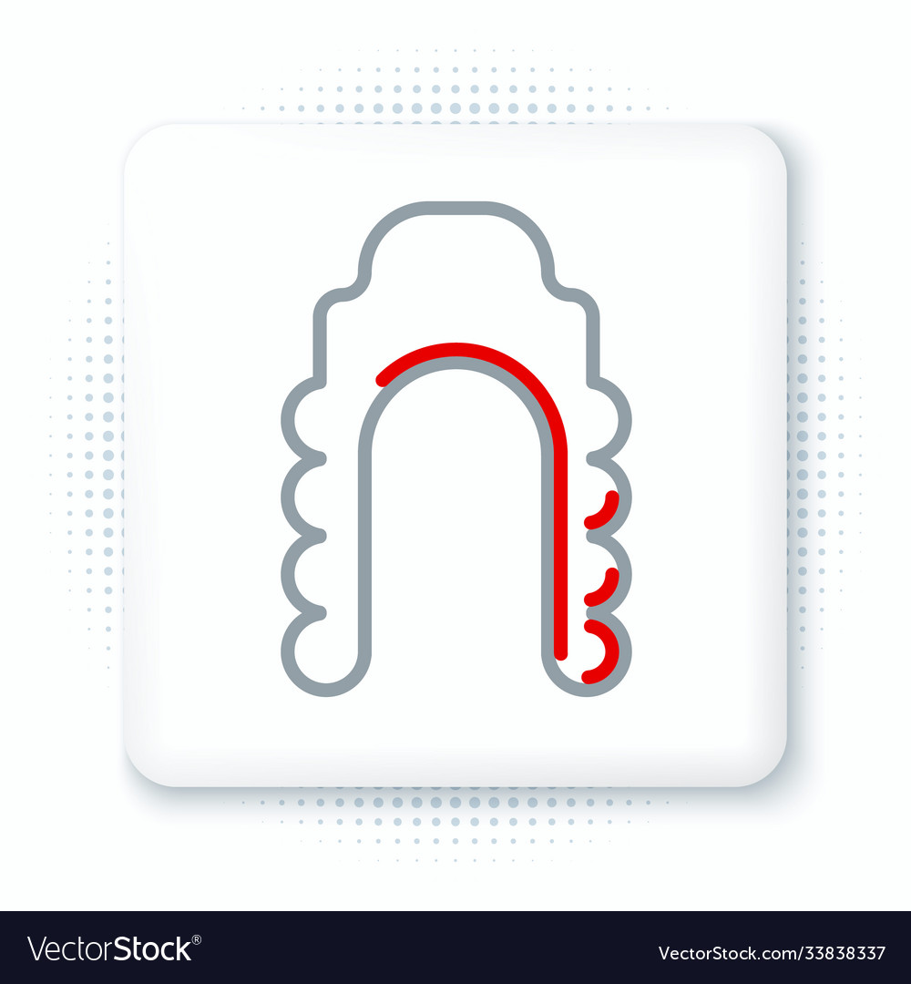 Line judge wig icon isolated on white background Vector Image Line judge wig icon isolated on white background