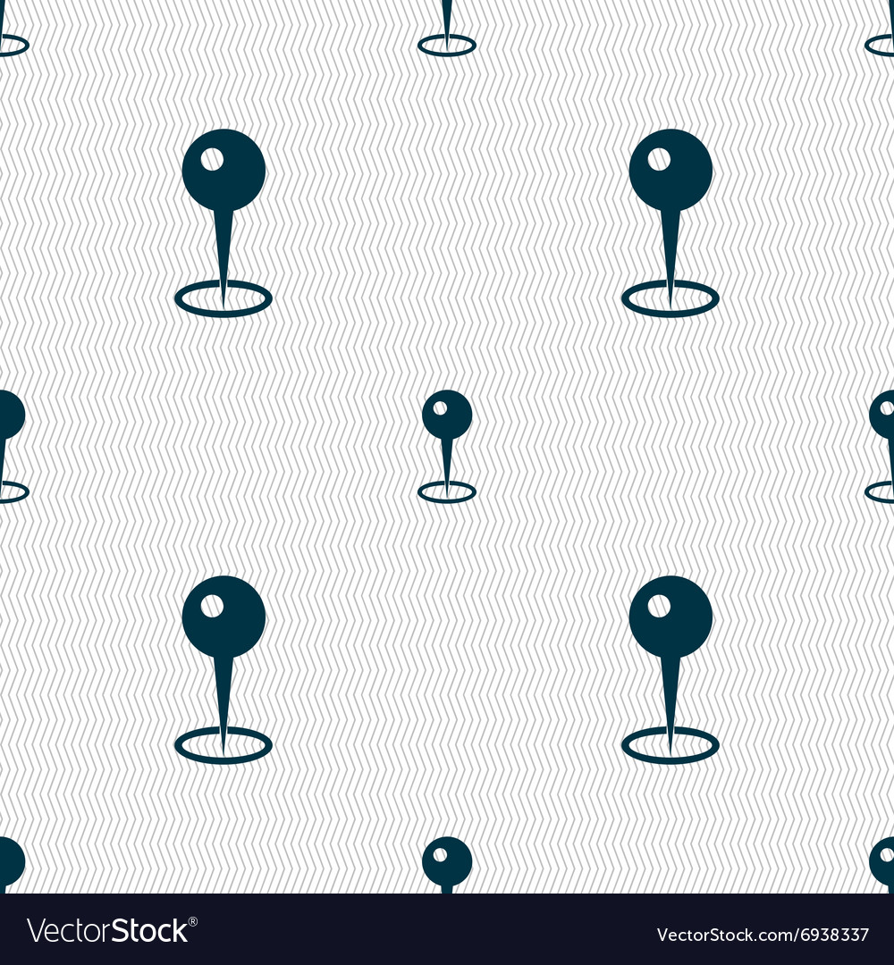 Map pointer icon sign seamless pattern
