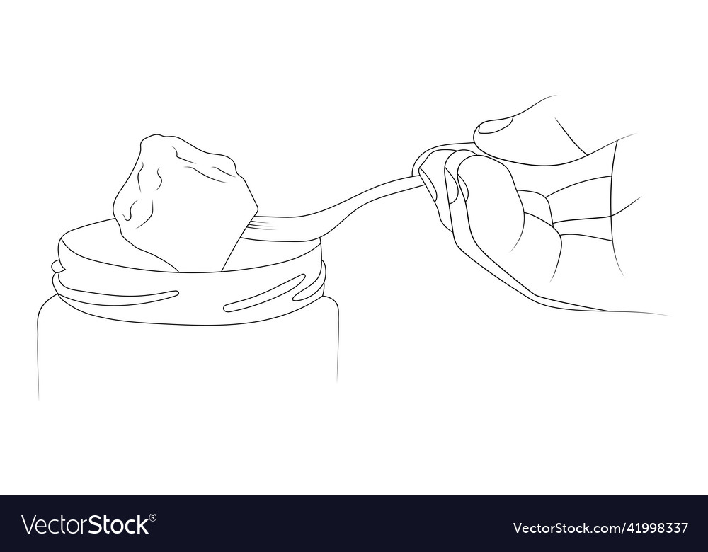 Marinated goat cheese outline vector image Marinated goat cheese outline