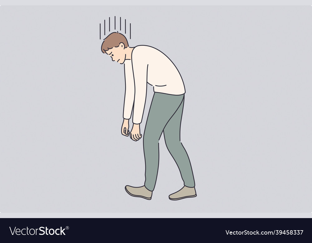Overwork tiredness exhaustion at work concept vector image Overwork tiredness exhaustion at work concept