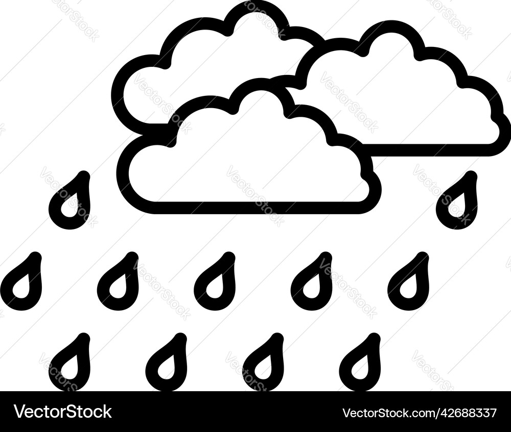 Rainfall icon Royalty Free Vector Image - VectorStock