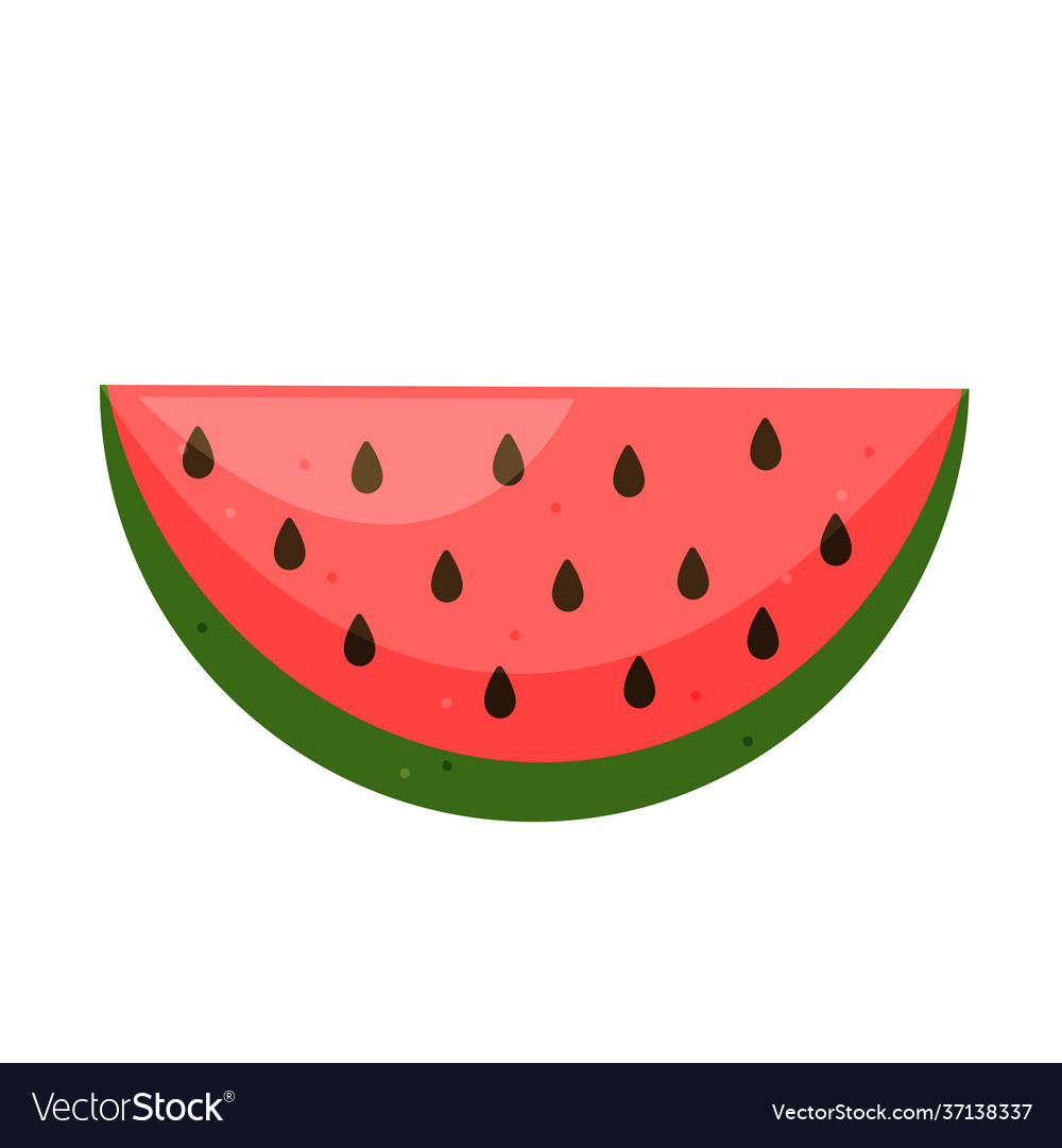 Red watermelon in cartoon style Royalty Free Vector Image