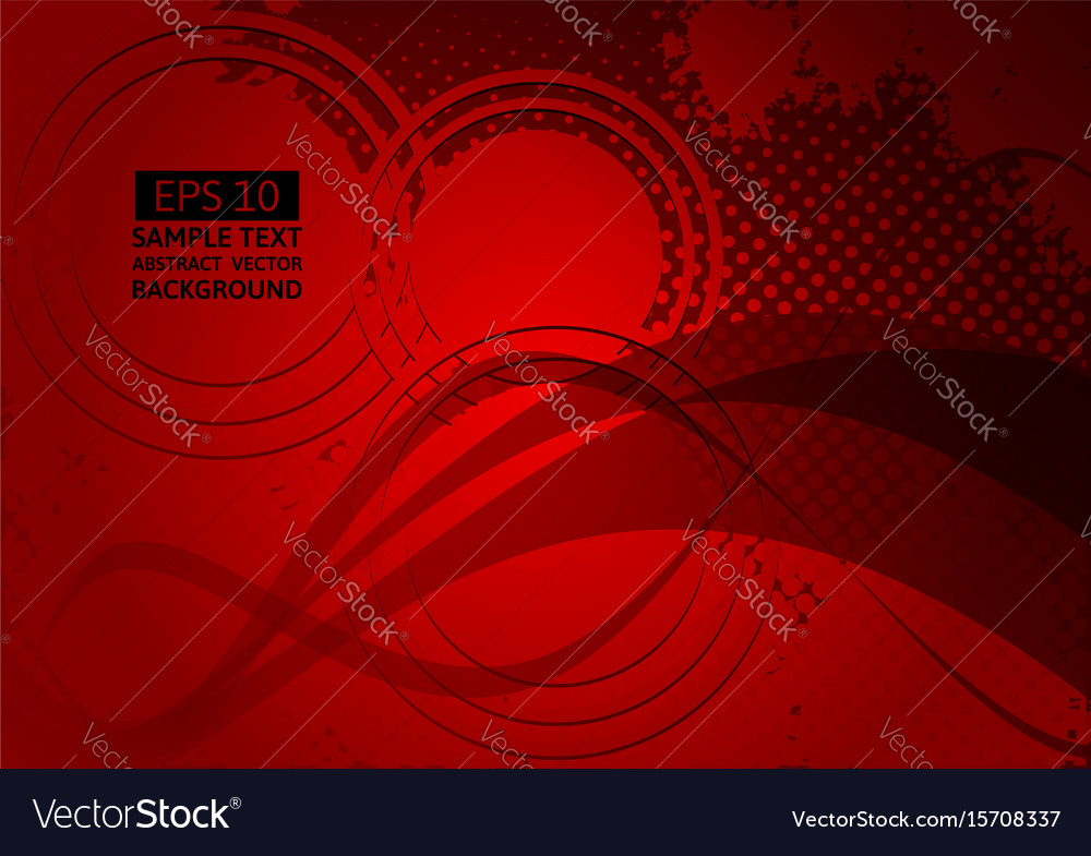 Red wave abstract background with copy space