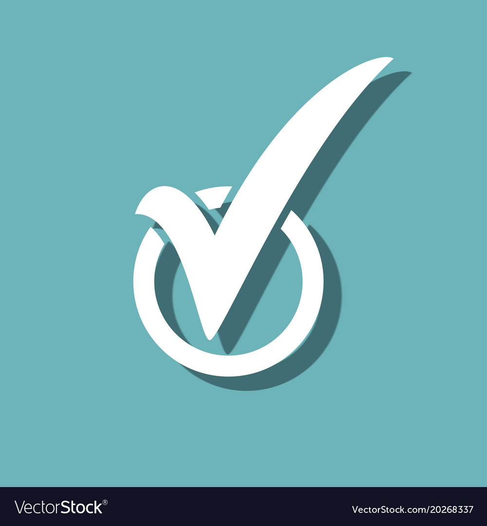 Rounded check mark icon Royalty Free Vector Image