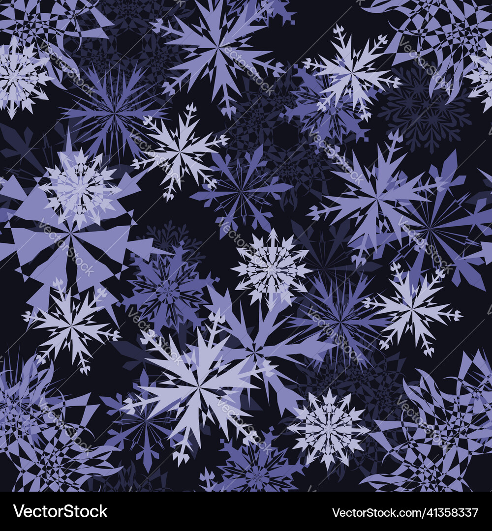 Seamless snowflakes Royalty Free Vector Image - VectorStock
