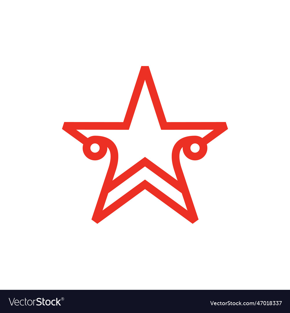 Star line modern creative simple logo