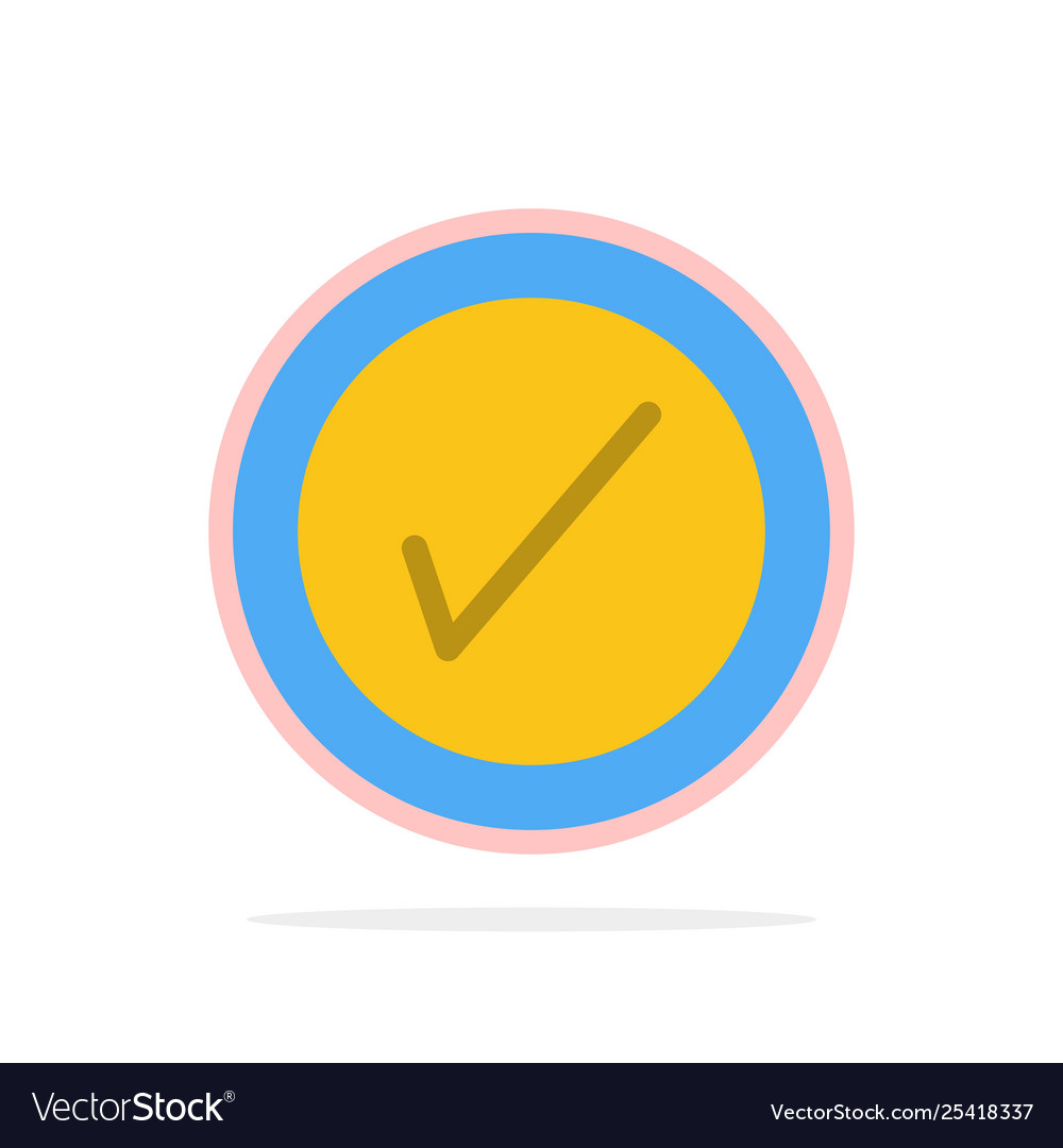 Tick interface user abstract circle background vector image Tick interface user abstract circle background