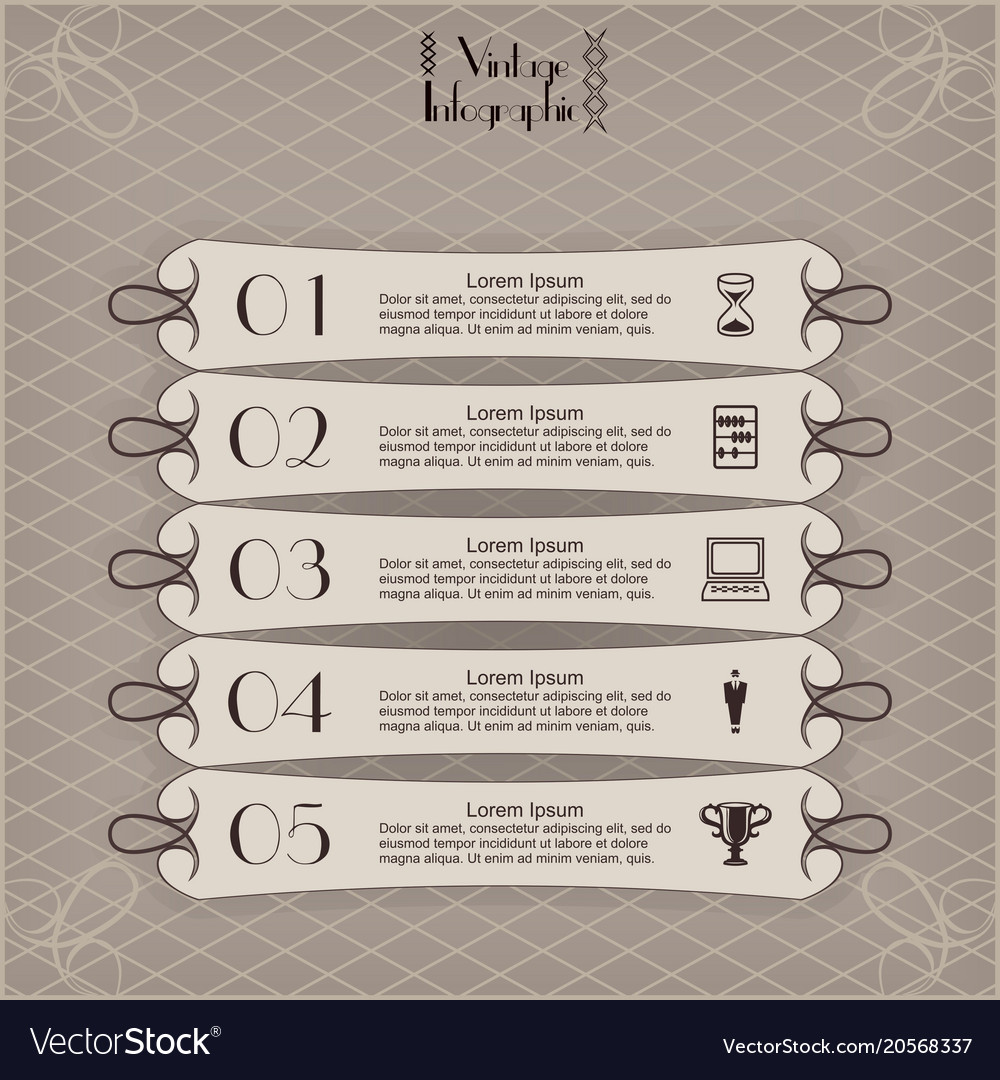 Vintage infographic image label