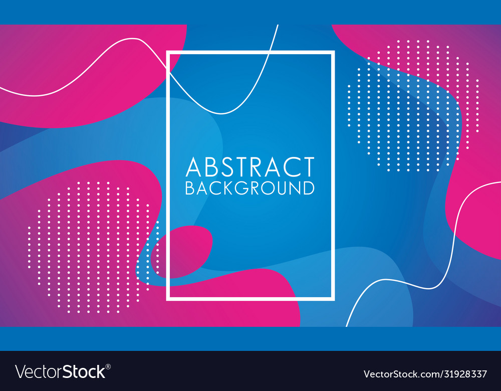 Vivid colors and fluids with square frame abstract vector image Vivid colors and fluids with square frame abstract