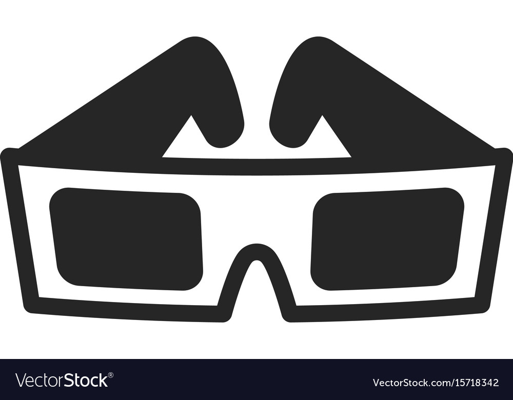 3d movie glasses Royalty Free Vector Image - VectorStock