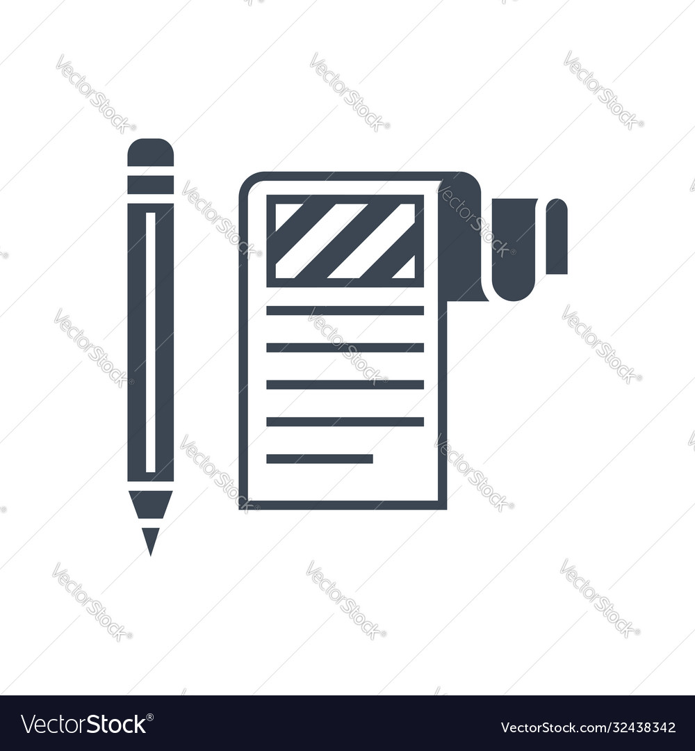 Article submission glyph icon