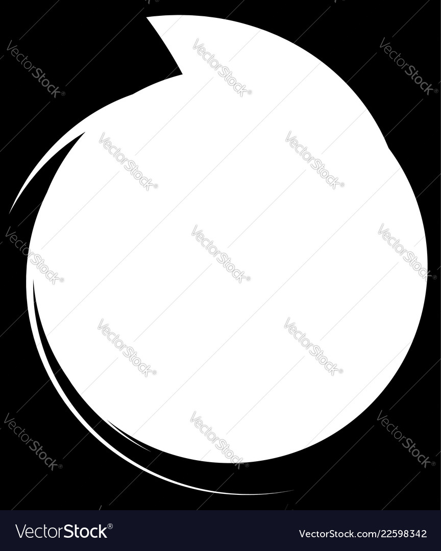 Circle with dynamic swoosh line frame monochrome Vector Image Circle with dynamic swoosh line frame monochrome