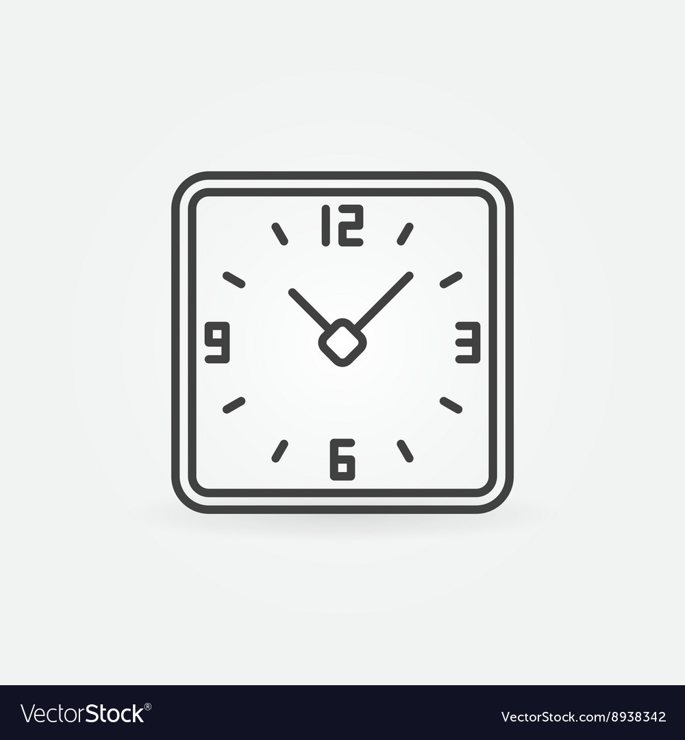 Uhr in abgerundeten Quadraten Symbol