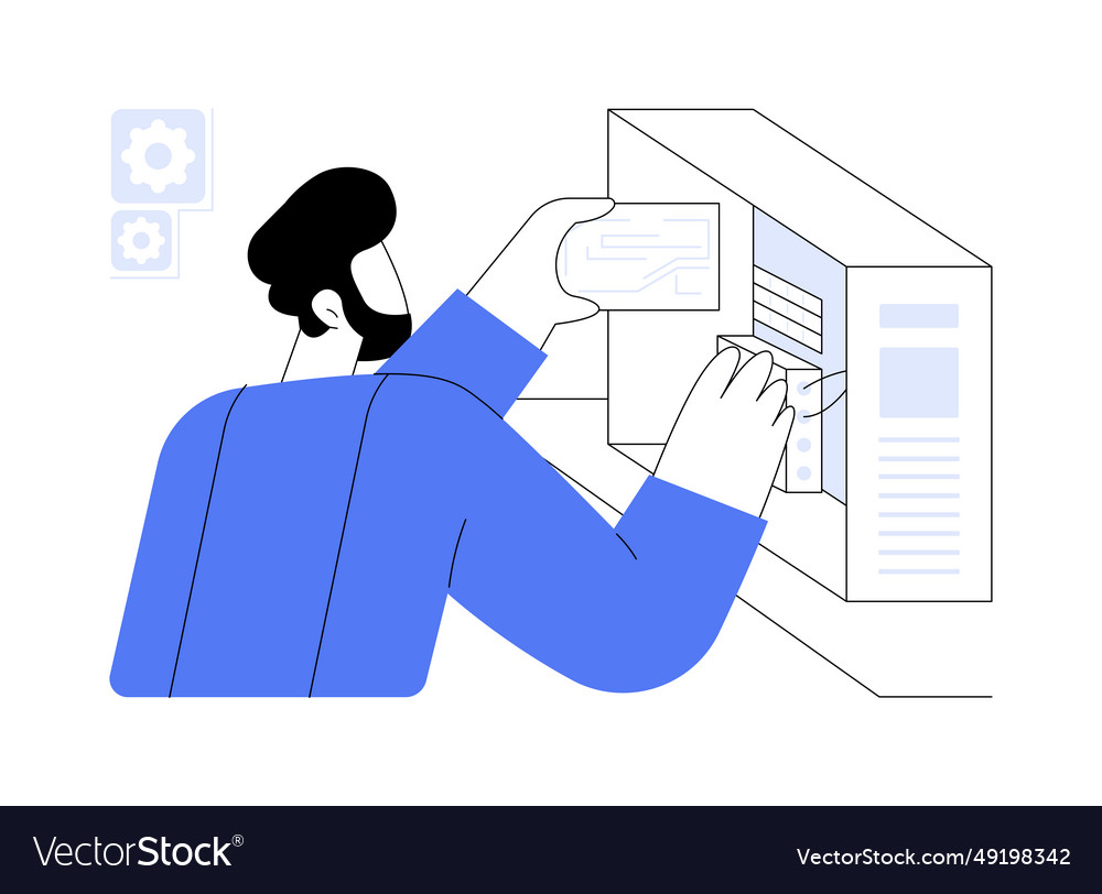 Computer hardware engineer abstract concept Vector Image Computer hardware engineer abstract concept