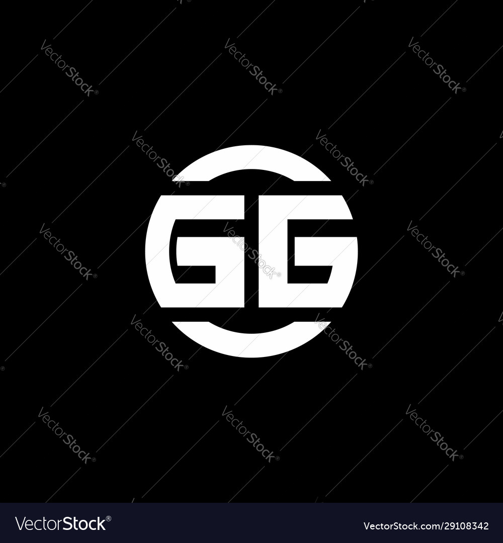 Gg logo monogram isolated on circle element Vector Image