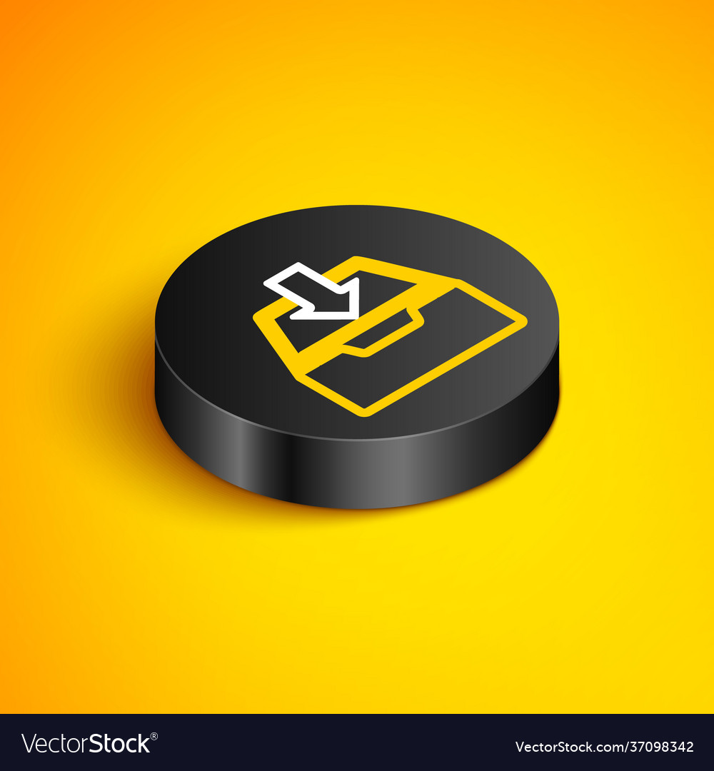 Isometric line download inbox icon isolated
