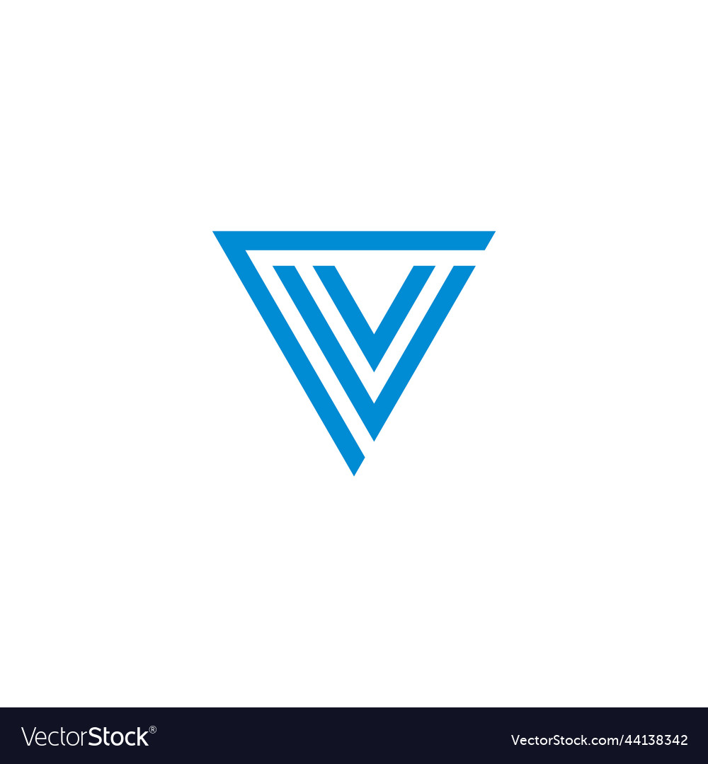 Letter rv stripe arrow line logo Royalty Free Vector Image