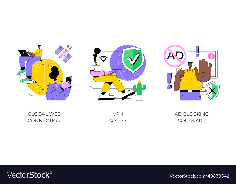 Network access abstract concept vector image Network access abstract concept
