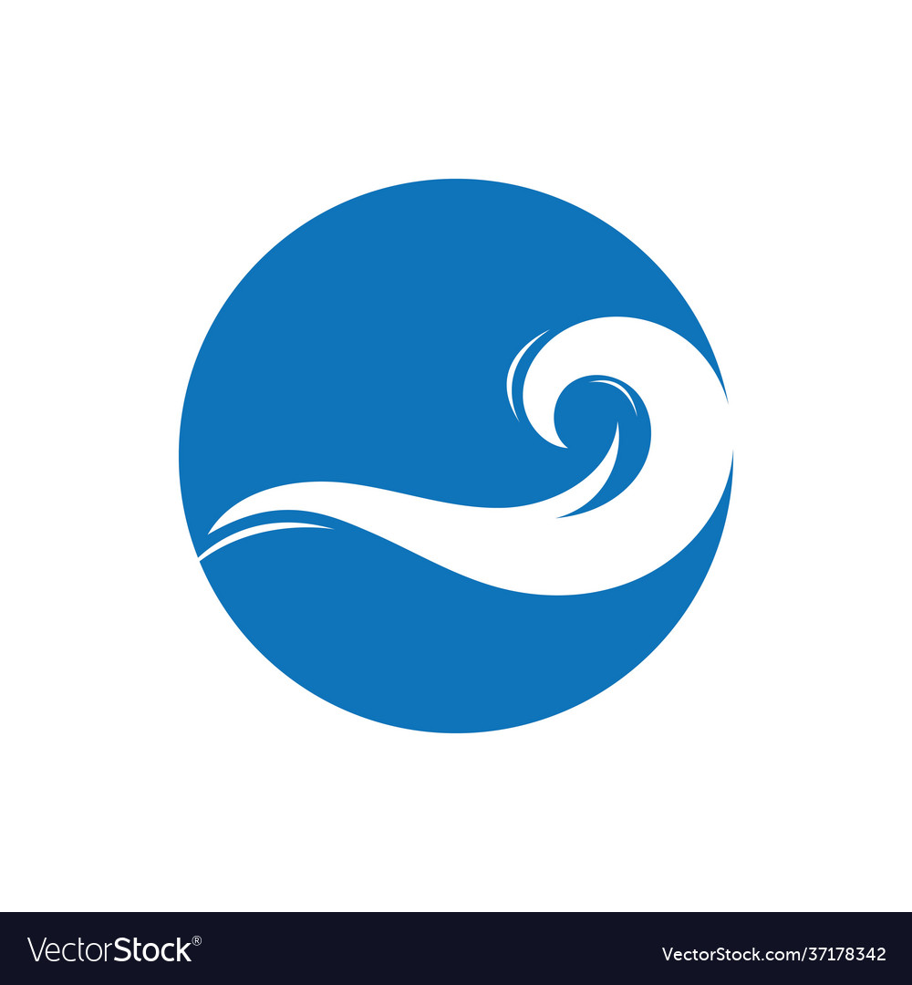 Ocean wave logo design template Royalty Free Vector Image