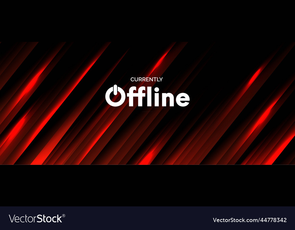 Offline social media background with red lines