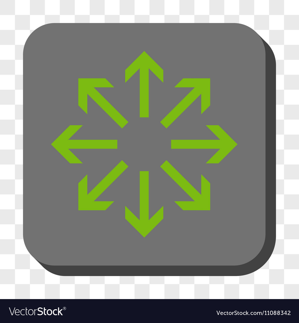 Radial arrows rounded square button