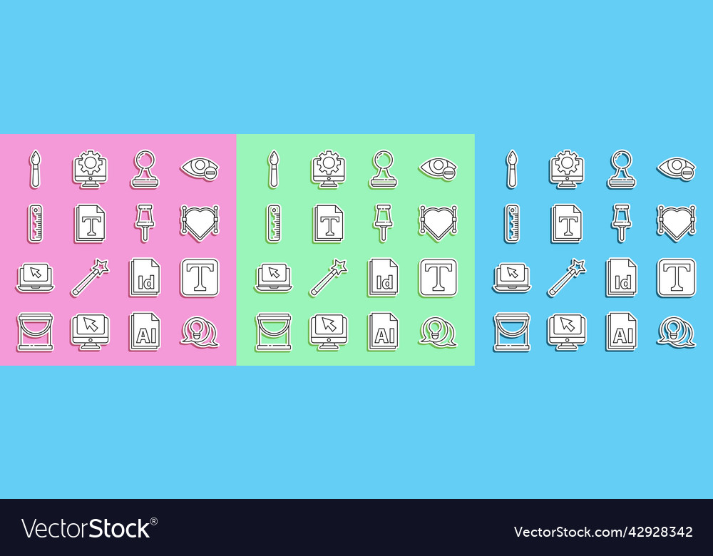 Set line light bulb with concept of idea text vector image Set line light bulb with concept of idea text