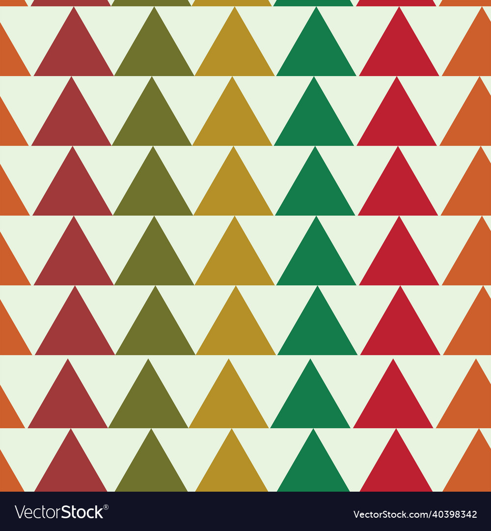 Simple retro triangles seamless pattern vector image Simple retro triangles seamless pattern
