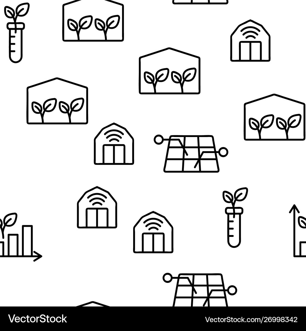 Smart farm seamless pattern Royalty Free Vector Image